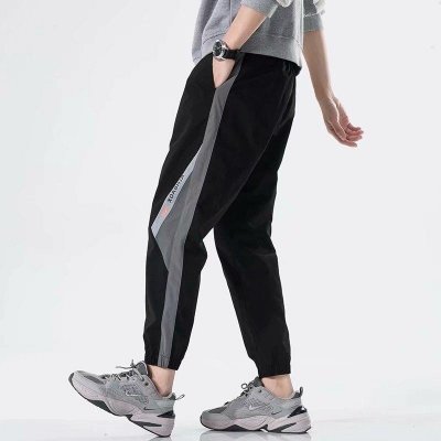 Teen pants male summer thin casual pants boy tooling nine point pants junior high school students sports trousers