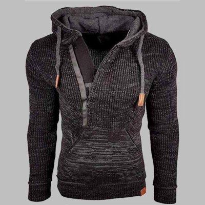 Autumn Winter Men's Hooded Sweaters Men Slim Neck Sweater Long sleeved Shirt Male Knitwear Mens Clothes