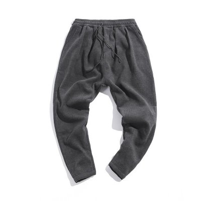 2018 Casual Pants Men Thickened winter woolen Trousers Loose Harem Pants Cotton Comfortable Mens warm Straight Sweatpants